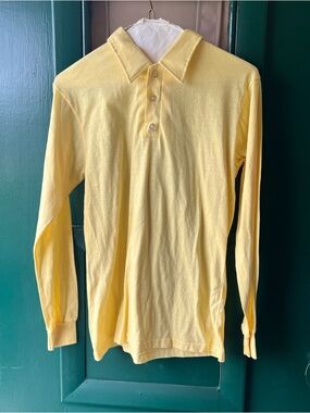 Men's Long-Sleeve Polo Shirt - Yellow